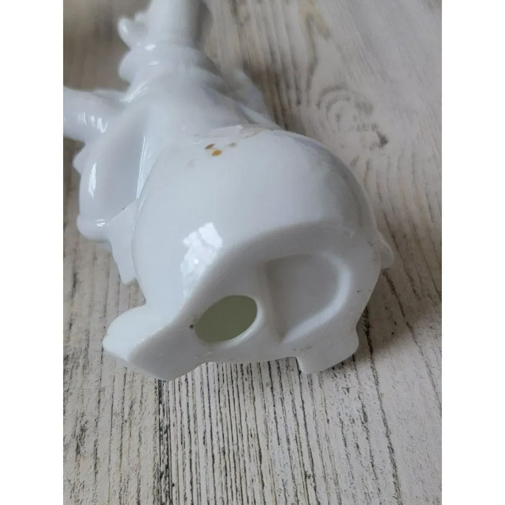 White ceramic pine tree snowman gift xmas figure‎